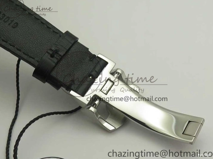 MIROTIME 0714 Popular Portuguese Flying Tourbillon SS Gray Dial 2 Sub Dials on Black Leather Strap 7159